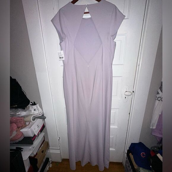 Threads | NWT Cap Sleeve Open Back Trumpet Gown w/ Front Slit Size 18 - Picture 3 of 11